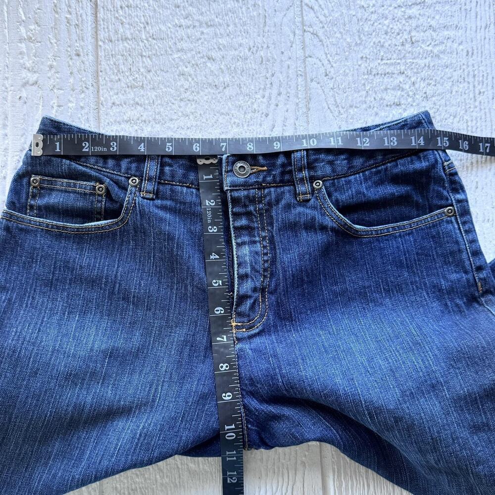 Talbots Jeans Womens 10 Petite Blue Stretch Denim‎ Straight Leg 5 Pocket Zip Fly - Picture 5 of 9